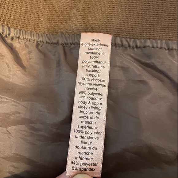 Maurices Dark Brown Pleated Front Faux Leather Zip
Up Jacket | Size: Meduim - Picture 5 of 8